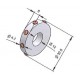 Molette au carbure de tungstène 8 pointes / 30x6 mm (ronde)