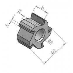 Tungstênio fresa de metal duro de tungstênio 5 picos / mm 40x22