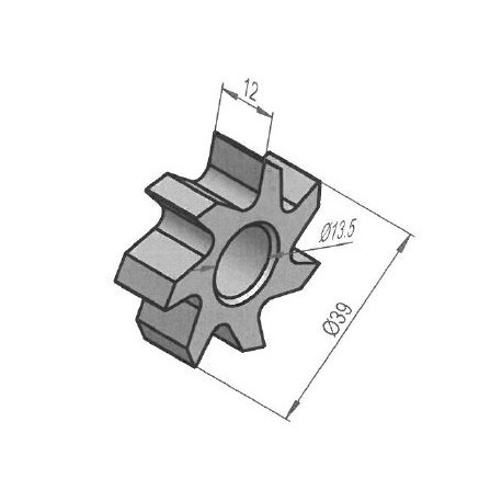 Morango completamente de carboneto de tungstênio 7 dicas / 39x11 mm