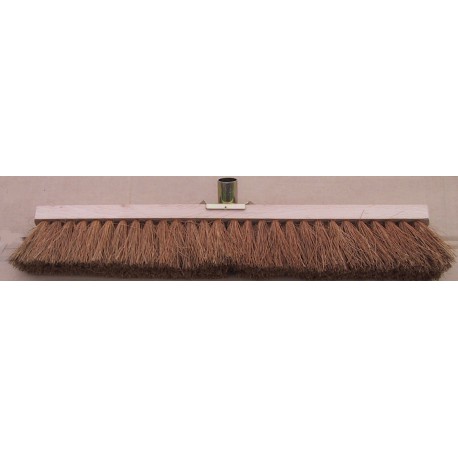 Balai zébré coco / vinyle 60 cm avec support métal