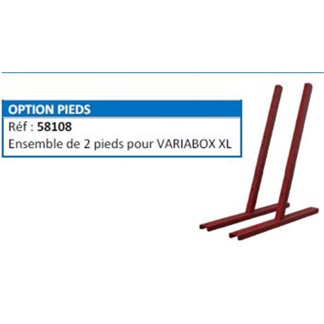 Pieds métalliques pour coffret de chantier