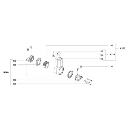 Palier lisse, repères 155, 160, 165 et 170 ( kit ) pour Gavia 580 et partie inférieure du manche