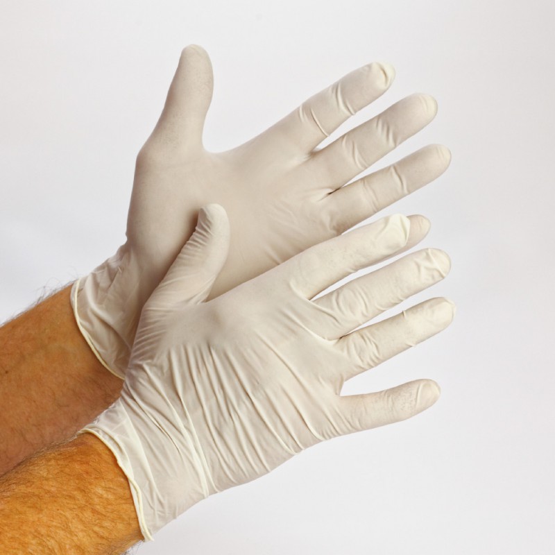 Gants latex jetable - boite 100 pcs - verano medical